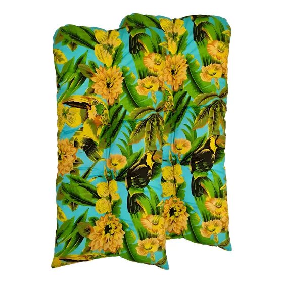 2 Almofadas 95x45 Para Cadeira De Bambu Vime Madeira
