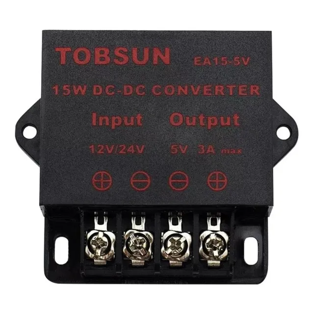 Convertidor De Voltaje 12v/24v A 5v 3a 15w  5 Pzas.