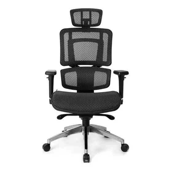 Cadeira de escritório DT3 Helora gamer ergonômica  preta com estofado de malha