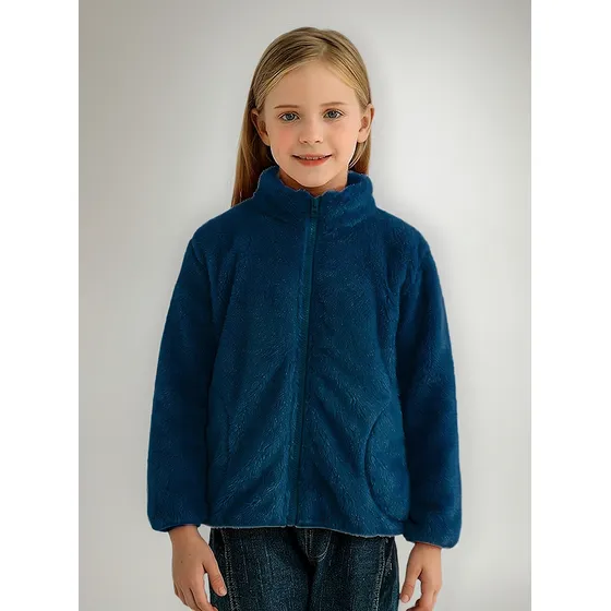 Jaqueta Infantil Menina Urso Inverno Fleece Plush Inverno