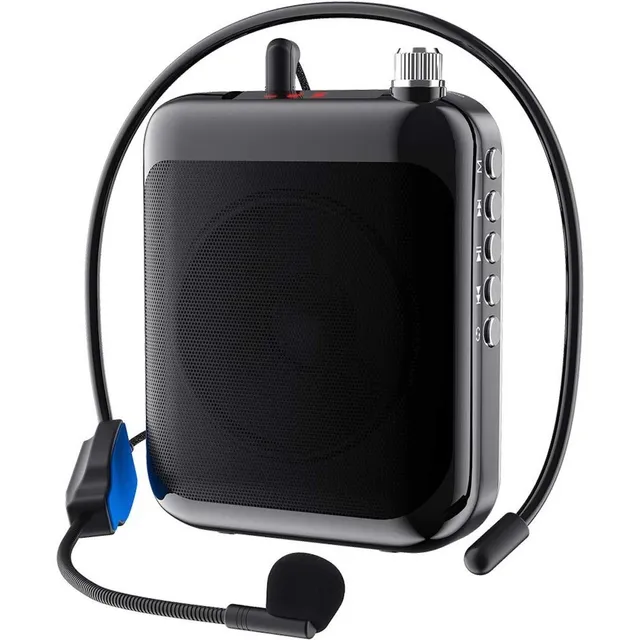 Maono Au-c01 Micrófono De Vincha + Amplificador Ideal Clases Color Negro
