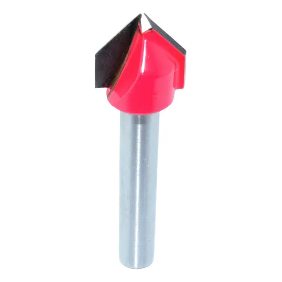 Fresa V Bit 90º Graus 13mm Ø 6mm Chanfro Madeira Cnc - Full