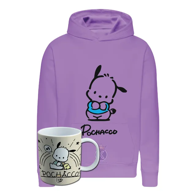 Poleron Pochacco + Tazon - Sanrio - Hello Kitty - Curioso Y Torpe - Estampaking