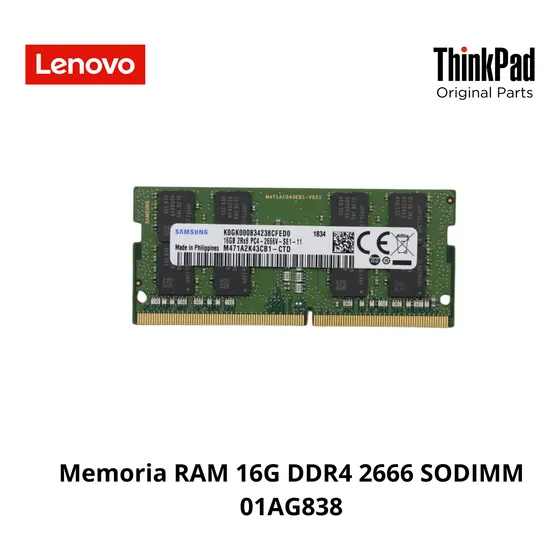 Lenovo Memoria 16g Ddr4 2666 Sodimm P/n 01ag838