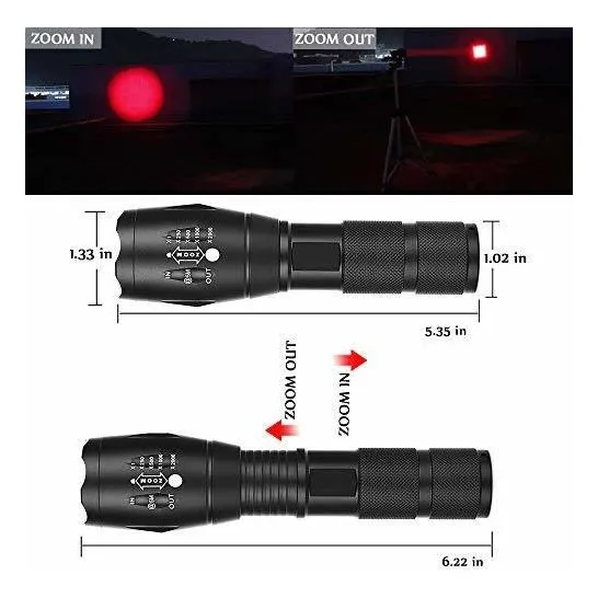 Iluminacion Hogar Linterna Luz Roja Led Modo Unico