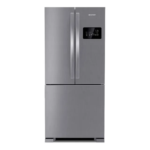 Geladeira Frost Free French Door Inverter Inox Brastemp BRO85AK 220V