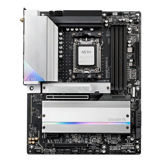 Placa-mãe Gigabyte B650 Aero G Socket Am5, cor branca
