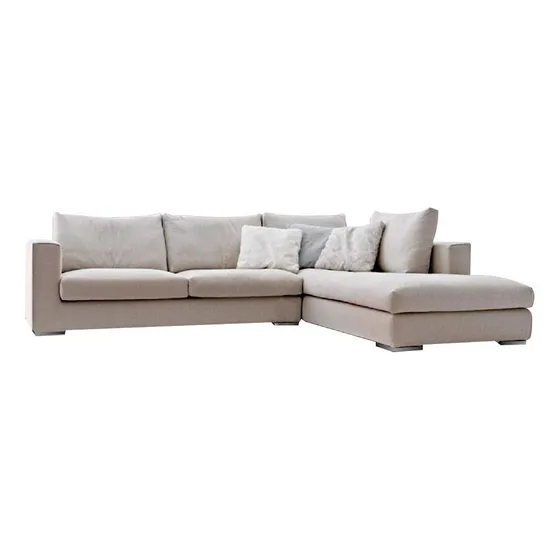 Dadaa Muebles Premium Esquinero de 3 cuerpos tela chenille color beige