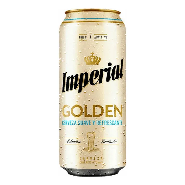 Cerveza Imperial Golden Lata 473cm - Que Tomamos Hoy