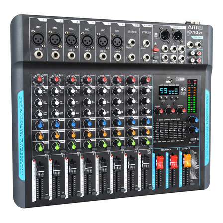 Amw Kx10 Pro Mesa De Som 10 Canais 99 Efeitos Usb Interface Amw Kx10 Pro Mesa De Som 10 Canais 99 Efeitos Usb Interface