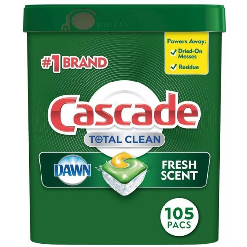 Detergente Lavavajillas Cascade Total Clean 105 Pastillas