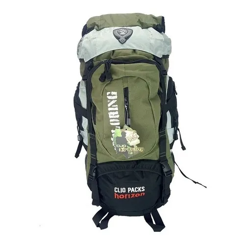 Mochila De Camping Horizon Exploring 55l Mc5389 - Clio Style Cor Verde-musgo Desenho do tecido Liso
