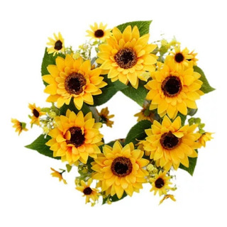 . Corona De Girasoles Artificiales, Corona De Longitud 43cm . Corona De Girasoles Artificiales, Corona De Longitud 43cm