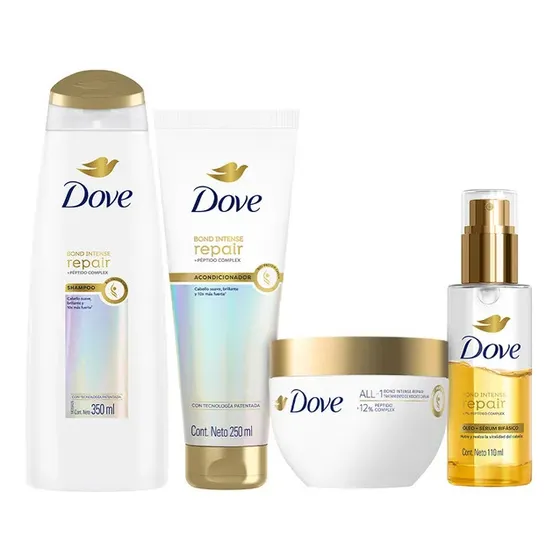 Linea Completa Dove Bond Intense Repair 4 Articulos Original