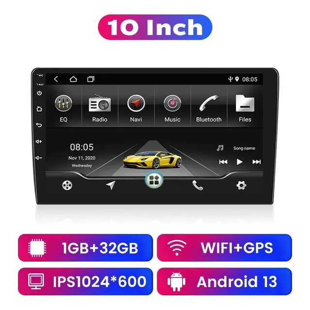 Radio De Coche Universal De 10 Pulgadas, Reproductor De Audi
