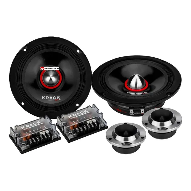 Set De Medios Krack 300w 6.5 Open Show P3 6k Con Crossover