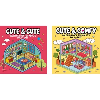 Kit 2 Livros Cute & Comfy Coloring Book For Adults Livro De Colorir Cute E Comfy 63 PĂĄginas Kit 2 Livros Cute & Comfy Coloring Book For Adults Livro De Colorir Cute E Comfy 63 PĂĄginas