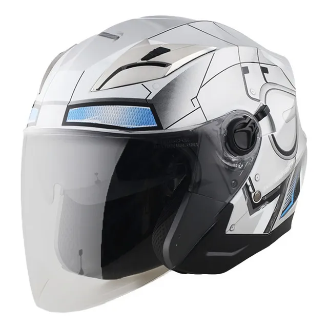 Casco Moto Marvel War Machine Iron Man Semi Integral Edge