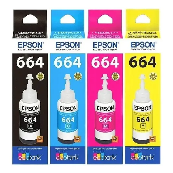 Combo Tinta Epson 664 L210 L220 L355 L365 L565 T664