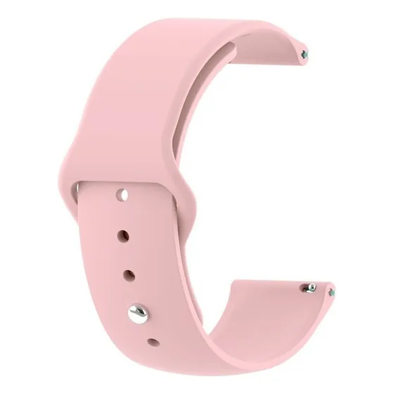 Pulseira Compatível C/ Amazfit Bip U Pro A2008 Silicone 20m Cor Rosa Largura 20 mm