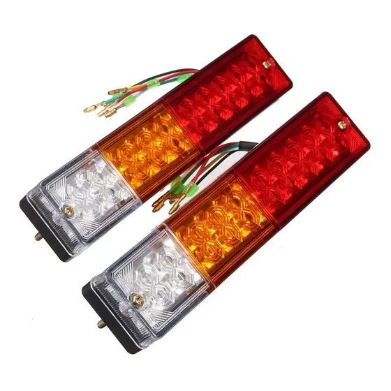Juego De 2 Faros Traseros Led, 12 Volt, Trailer, Acoplado, 