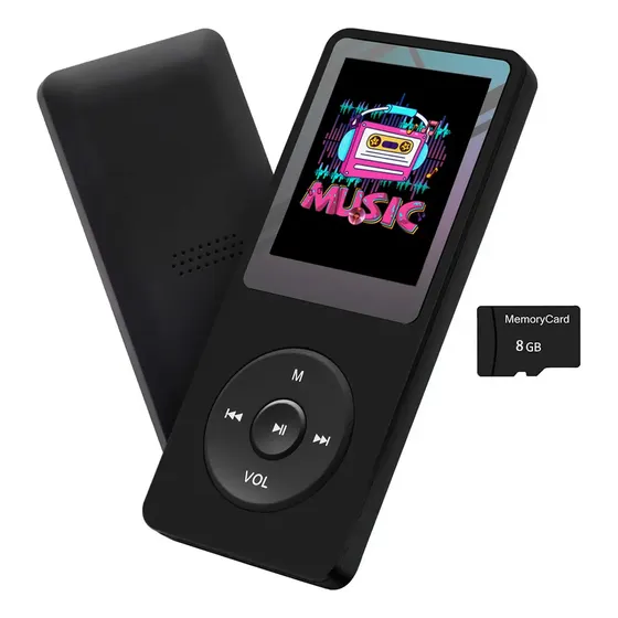 Reproductor Mãsica Mp3 Mp4 Bluetooth Hifi Con Grabación Voz Negro
