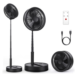 Ventilador Oscilante Portátil De Pie Negro Con Control Remot Ventilador Oscilante Portátil De Pie Negro Con Control Remot