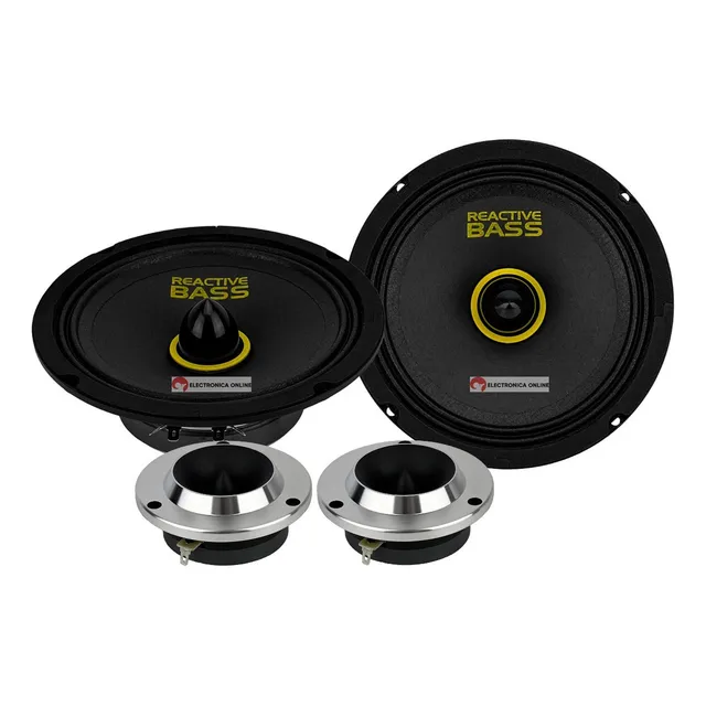 Set De Medios Reactive Bass 6.5 300 Watts Rbt-6520s Color Negro