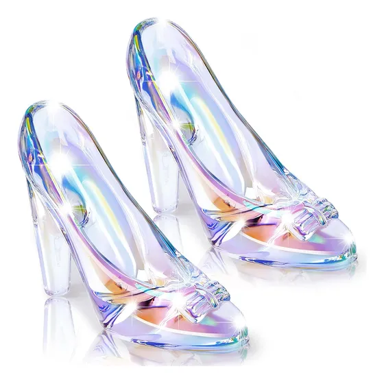 Adornos De Zapatos De Cristal Para Tacón Alto, Tamaño 10 Cm