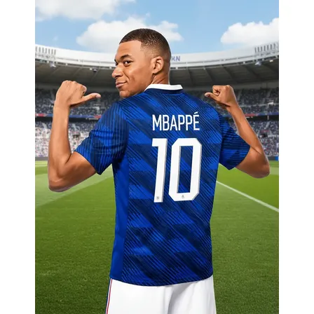 Camisa Azul França Personalizada 2026 Copa Mbappé 10 Azul Mbappe 10 M