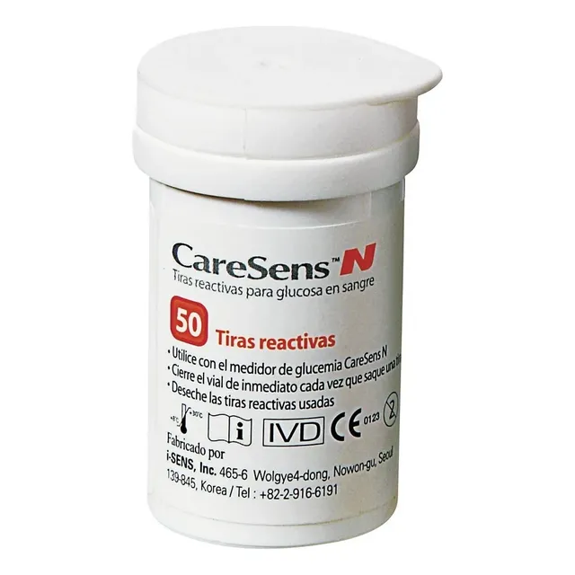 Caresens Tiras Reactivas Para Glucómetro 50 Unid