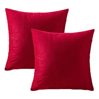 Set 2 Cojines Decorativos Tela Velvet 45 X 45 / Color Rojo Set 2 Cojines Decorativos Tela Velvet 45 X 45 / Color Rojo