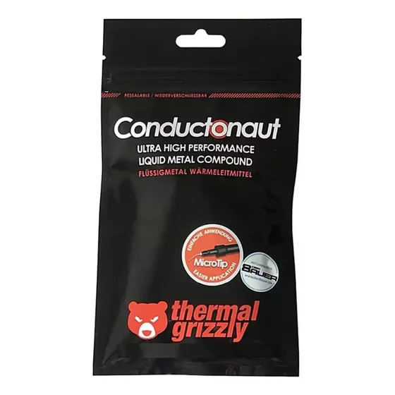 Pasta Térmica Thermal Grizzly Conductonaut 1G Metal Líquido Cinza