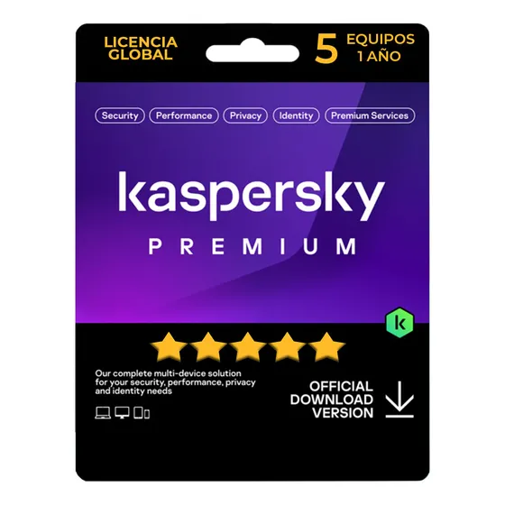 Kaspersky Premium 5 Pc - 1 Año - Digital Esd Original