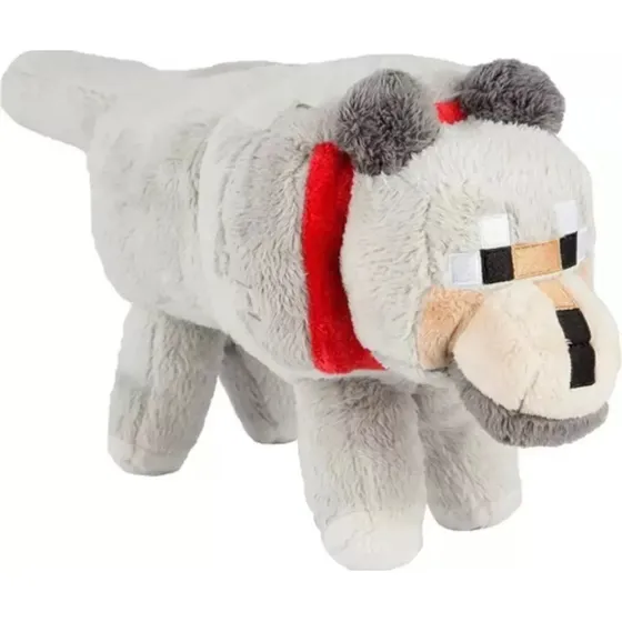 - Jogo Minecraft Pixel Lobo Pelúcia 35cm