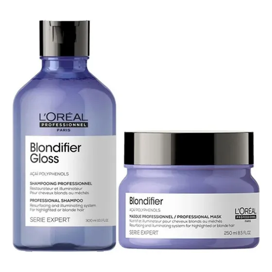 Pack L´oréal Prof Blondifer Gloss Shampoo + Máscara