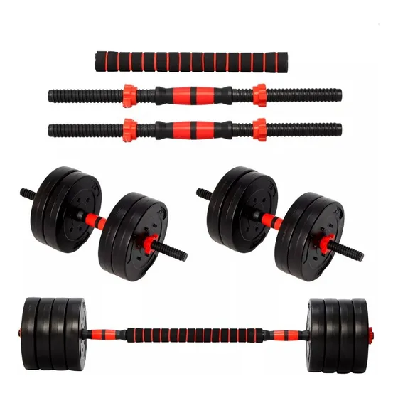 Kit Set Discos + Pesas+ 2 Mancuernas + 20 Kg Disco Pesas