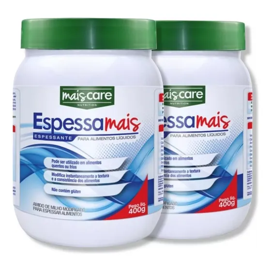 Kit 2 Uni Mais Care Espessante Alimentar Em Pó 400g
