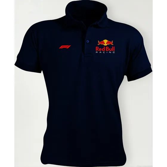 Camiseta Polo Masculina Fórmula 1 Malha Piquet Algodão