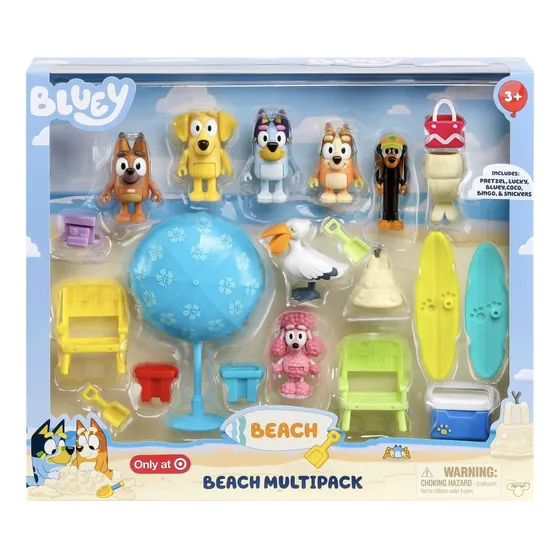Bluey Multipack De Playa Personajes Y Accesorios