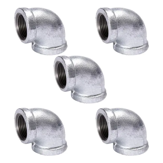 Codo 90° 1/4 X 1/4 Hi/hi Galvanizado Pack 5 Unidades Aguafer