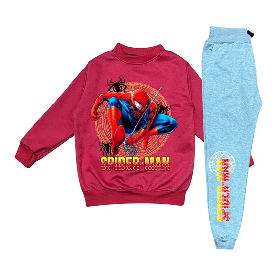 Conjunto Sudadera Spiderman Hombre Araña Para Niños
