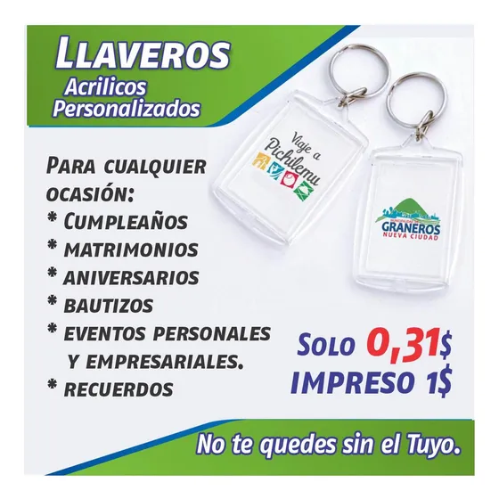 Llaveros Acrilicos 