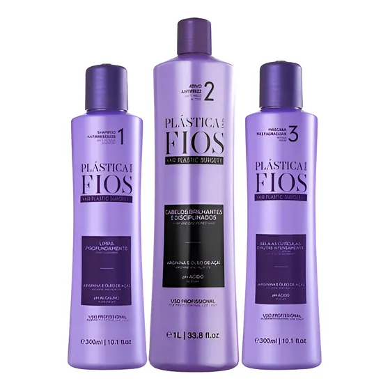 Kit Plástica Dos Fios Ativo 1 Lt + Sh + Masc 300ml Original