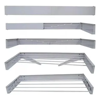 Varal RetrĂĄtil MĂĄgico De Parede 82cm C/ 5 Varetas Forte Varal RetrĂĄtil MĂĄgico De Parede 82cm C/ 5 Varetas Forte