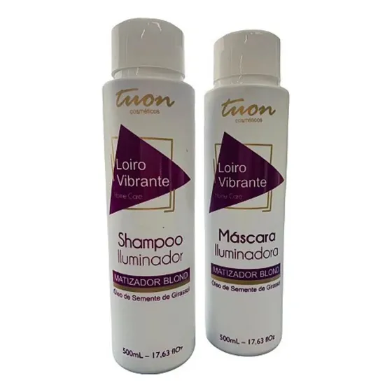 Shampoo + Máscara Safira Loiro Vibrante - Tuon Cosméticos