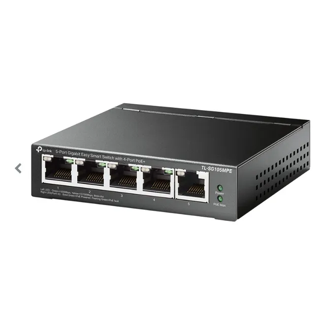 Switch Tp-link Tl-sg105mpe 5pt Gigabit 4pt Poe Admin