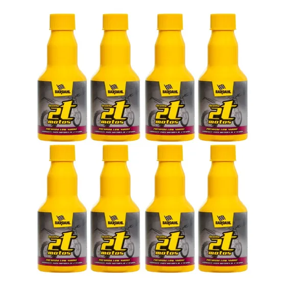 Kit Aceite Mineral 2t Para Motos Bardahl 100ml X 8uni