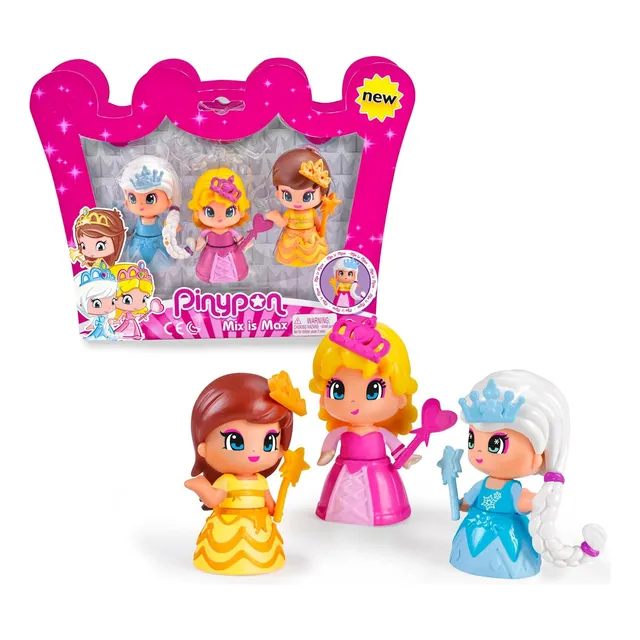 Pinypon Pack 3 Princesas Y Accesorios Original Famosa
