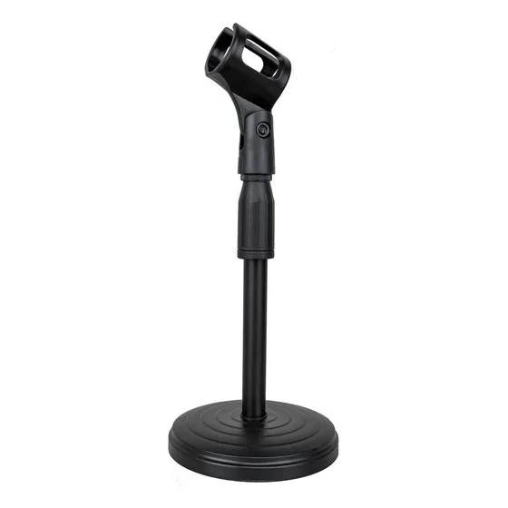 Hügel Dp32 Soporte Pie Micrófono Mesa Recto Regulable Color Negro